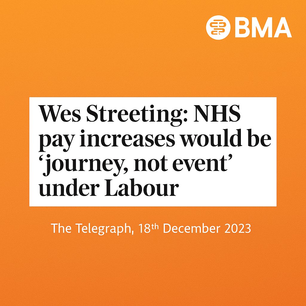 Dr Haseena Wazir (@drhwazir) on Twitter photo <a href="/wesstreeting/">Wes Streeting</a> Yet you fail to mention that out of the entire public sector, doctors have experienced the most severe real terms pay cuts.
You called our deal last year the first step on the ‘journey’ to fair pay, but your pay award of an 0.9% real terms rise would take doctors over 20 years <a href="/wesstreeting/">Wes Streeting</a> Yet you fail to mention that out of the entire public sector, doctors have experienced the most severe real terms pay cuts.
You called our deal last year the first step on the ‘journey’ to fair pay, but your pay award of an 0.9% real terms rise would take doctors over 20 years