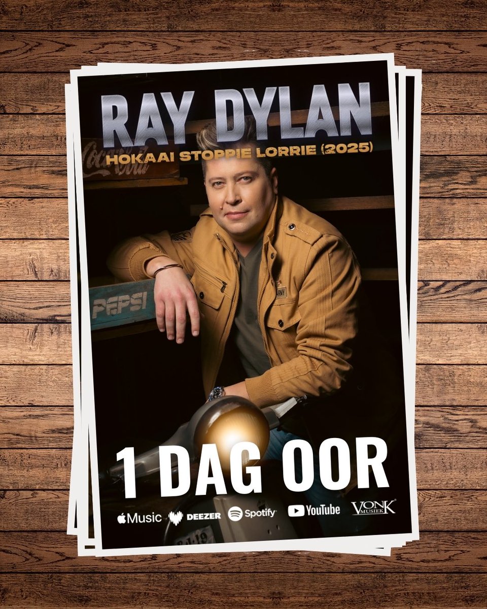 Net 1 dag om te gaan! 🛑🚛 Is julle gereed om saam te sing en te jol op #HokaaiStoppieLorrie soos net Ray Dylan kan? Hou dop môre  – dié treffer gaan jou voete laat jeuk! 🔥🎶 

Pre-Save: ffm.to/3ba15c9423a34a…

#RayDylan #NuweMusiek #VonkMusiek #AfrikaanseMusiek