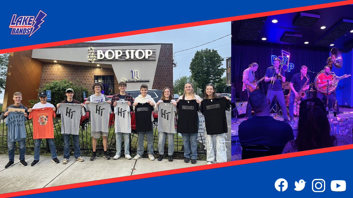 9 of our Lake Jazz students went up to the Bop Stop in Cleveland last night to enjoy a performance by the <a href="/huntertonesband/">Huntertones</a>  Thank you for dedication to jazz music and we hope you had a blast! <a href="/LakeLocalSD/">Lake Local Schools</a> 

<a href="/huntertonesband/">Huntertones</a> thank you for continuing to inspire so many!