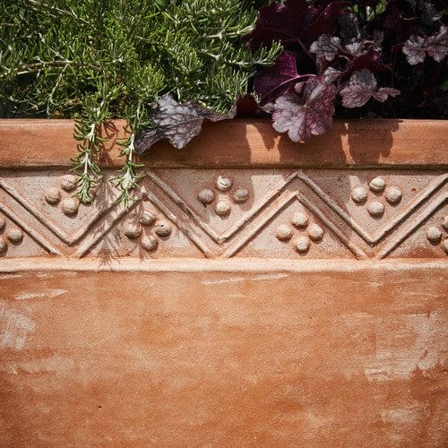 The Heritage Duchess Cube planter is made from hand crafted terracotta that has been fired in high-powered gas kilns.  Outstanding durability, plus excellent frost resistance. Ideal for your favourite planting display. Two sizes 35 &amp; 45cm.£129. Discount if you order 2.