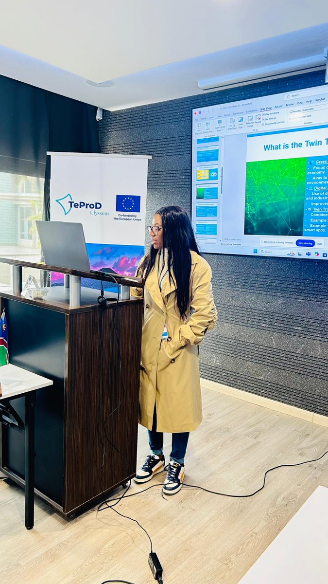 TeProD_Project's tweet photo. TeProD 2.0
#TeProD #Twintransition #Ulysseus #EUfunded

Second Project Meeting in Namibia - DAY THREE
TeProD holds its second project meeting at Namibia. Photos are from the Day 3 meeting held at the Swakopmund campus of International University of Management,  Namibia (IUM) https://t.co/n34i33ALYl