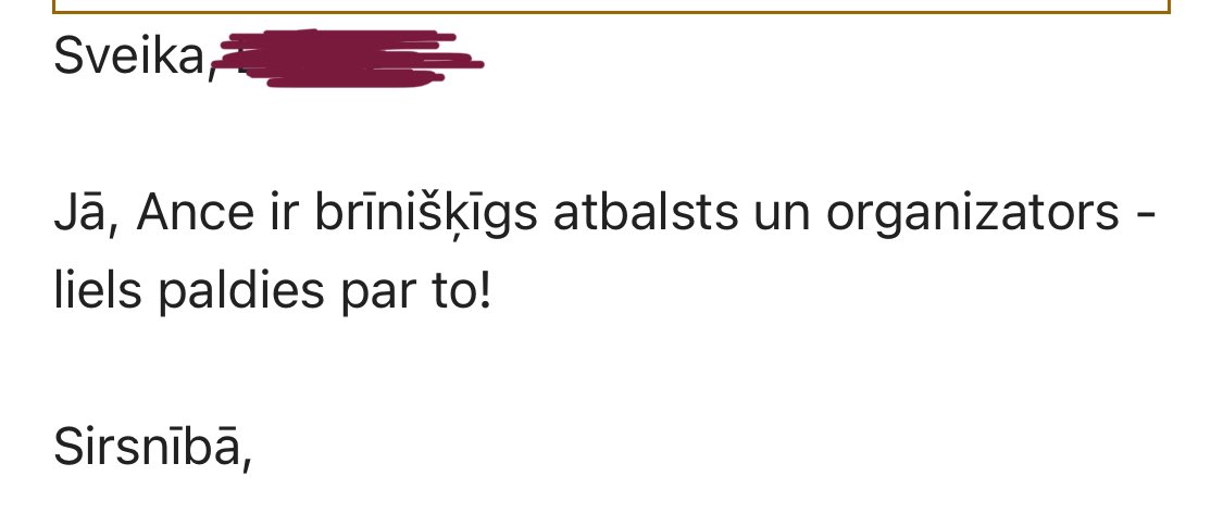 Atļaušos palielīties. Es taaads malacītis ☺️ Ļoti, ļoti iepriecina, ja šitā novērtē ♥️
