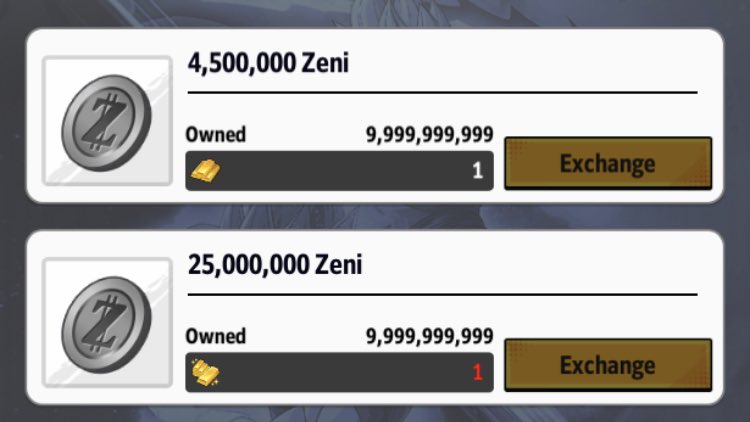 Guys, we need more ways to spend Zenis in DBL. can’t do anything if the bag is fulll, it’s getting annoying. Matter of fact, we need a higher limit of Zenis that we can hold.