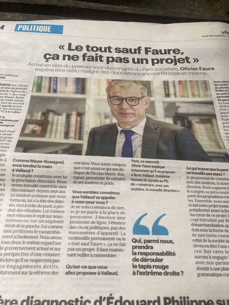 Pigement (@pigement) on Twitter photo Le vote du 27 mai #CongresPS <a href="/coeurdelagauche/">Le Coeur de la gauche !</a> montre que le PS reste à gauche , favorable au rassemblement de la gauche et des écologistes. <a href="/faureolivier/">Olivier Faure</a> en mesure de prolonger cette stratégie le #5juin
<a href="/estelle6949/">estelle</a> <a href="/LucBroussy/">Luc Broussy</a> <a href="/PJouvet/">Pierre Jouvet</a> <a href="/CorinneNara/">Corinne Narassiguin</a> <a href="/TVigot/">Thomas Vigot</a> <a href="/MarielleRengot/">Marielle Rengot</a> Le vote du 27 mai #CongresPS <a href="/coeurdelagauche/">Le Coeur de la gauche !</a> montre que le PS reste à gauche , favorable au rassemblement de la gauche et des écologistes. <a href="/faureolivier/">Olivier Faure</a> en mesure de prolonger cette stratégie le #5juin
<a href="/estelle6949/">estelle</a> <a href="/LucBroussy/">Luc Broussy</a> <a href="/PJouvet/">Pierre Jouvet</a> <a href="/CorinneNara/">Corinne Narassiguin</a> <a href="/TVigot/">Thomas Vigot</a> <a href="/MarielleRengot/">Marielle Rengot</a>