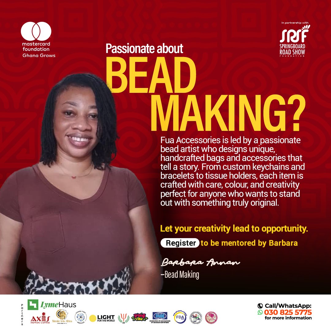 GhanaGrows's tweet photo. Signed up for the #GhanaGrows Mentoring Class? Meet the passionate mentors ready to inspire, guide, and support your journey! #Catfishfarming #Beadmaking
#HopeDey https://t.co/187OgbB8z2