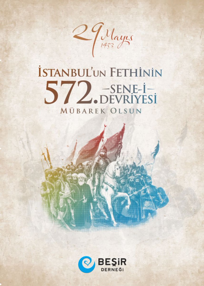 İstanbul'un fethinin 572. sene-i devriyesinde, Peygamber Efendimizin (sav) müjdesine nail olan Fatih Sultan Mehmed Han'ı ve muzaffer ordusunu; o ordunun manevi kumandanı Allah dostlarını rahmet ve hürmetle yad ediyoruz.

Cenâb-ı Hak cümlesinin makamlarını âli eylesin.
