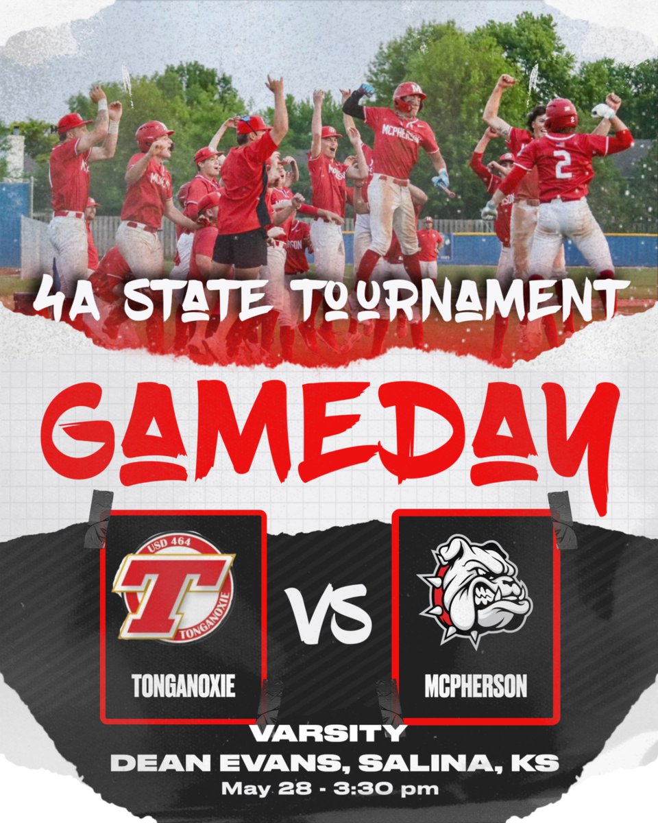 BullPupBaseball (@bullpupbaseball) on Twitter photo STATE BASEBALL 
🆚 Tonganoxie
⏰ 3:30
🏟️ Dean Evans, Salina, KS
📊 Gamechanger Live Stats 
🎥 Gamechanger Live Stream 
📻🎙 Ad Astra Radio App (98.9 FM) STATE BASEBALL 
🆚 Tonganoxie
⏰ 3:30
🏟️ Dean Evans, Salina, KS
📊 Gamechanger Live Stats 
🎥 Gamechanger Live Stream 
📻🎙 Ad Astra Radio App (98.9 FM)