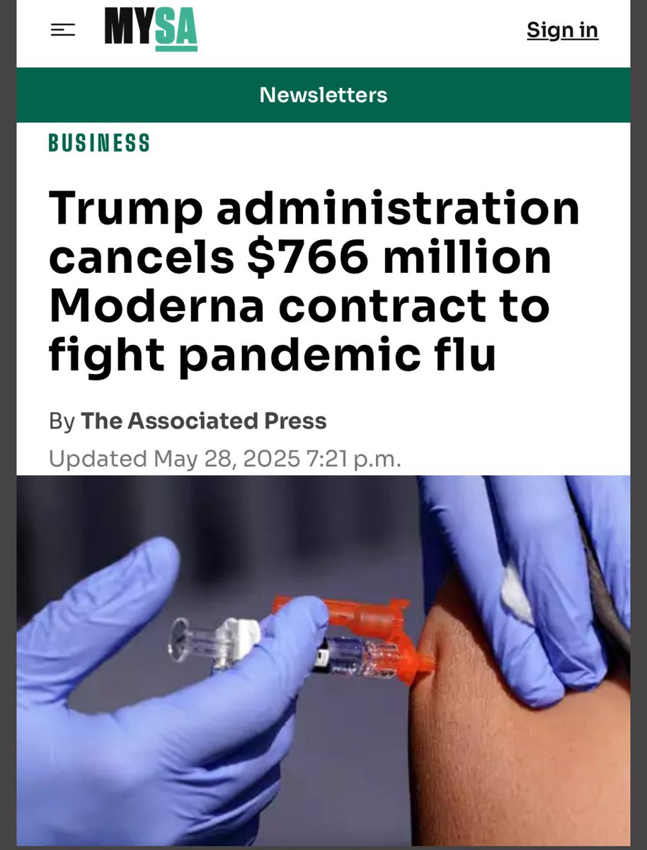 THANK YOU Trump and Sec. Kennedy! Taxpayers should not be subsidizing research for a multi billion dollar industry whose products have zero liability and are often forced upon citizens in order to work or go to college. ———-

“The company said it was notified Wednesday that the