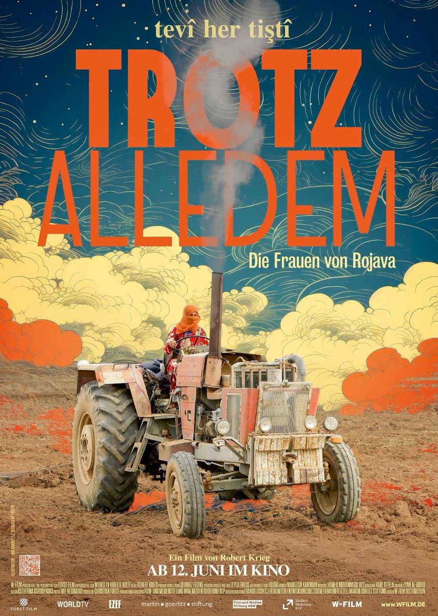 Hinweis: Dokumentarfilm „Tevî her tiştî – Trotz alledem" in Bonn!
Die NRW-Premiere wird am 03. Juni (20.00 Uhr) in der Neuen Filmbühne in Bonn stattfinden.

Weitere Informationen und den Trailer finden Sie hier: