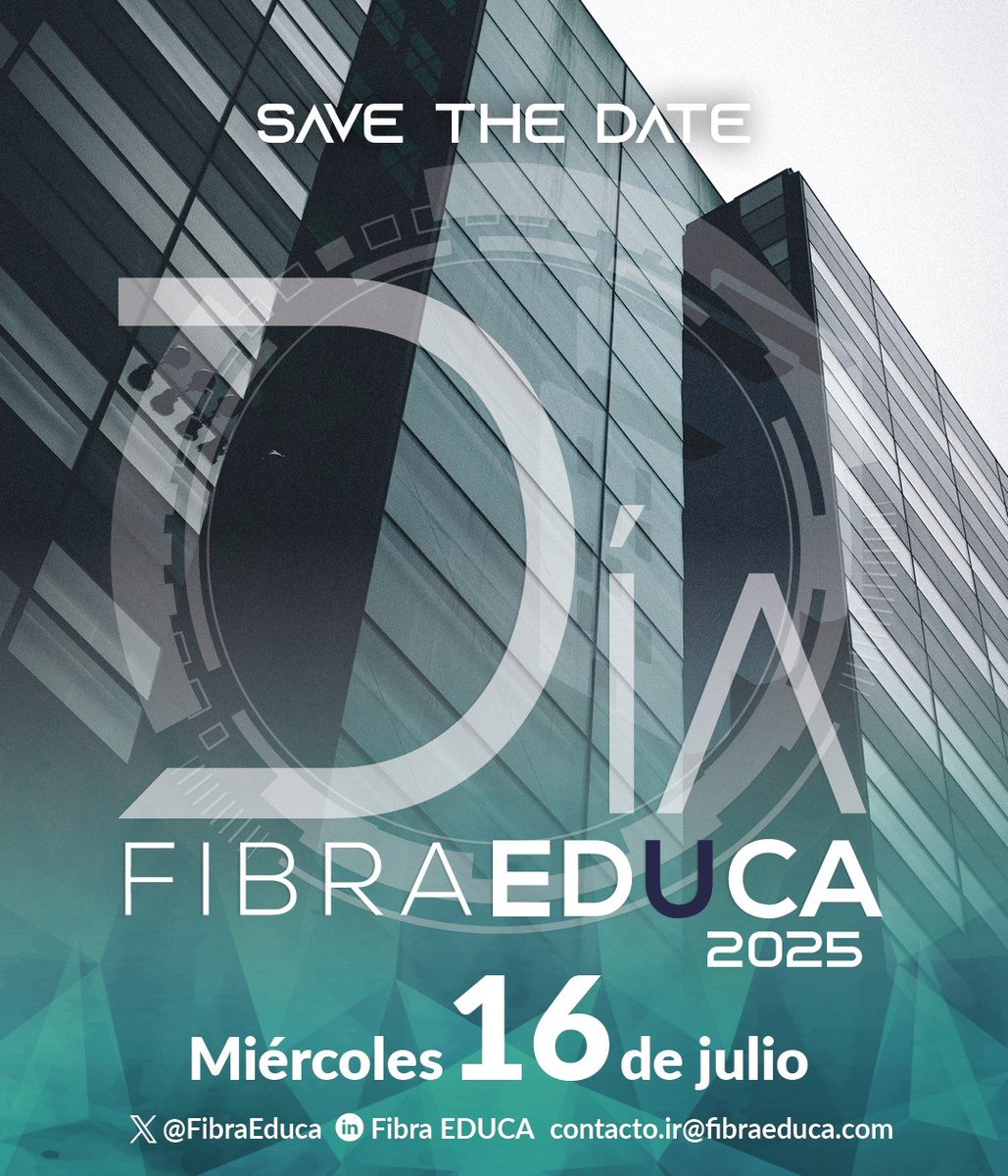📈 ¿La economía y la educación van de la mano?
    Descúbrelo en el #DíaFIBRAEduca2025
    Nos vemos el 16 de julio a las 9 a.m. #SaveTheDate