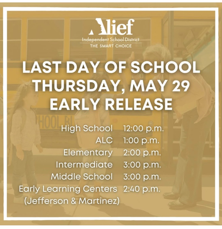 Today is early release day and the last day of the 2024-2025 school year🎉🎉