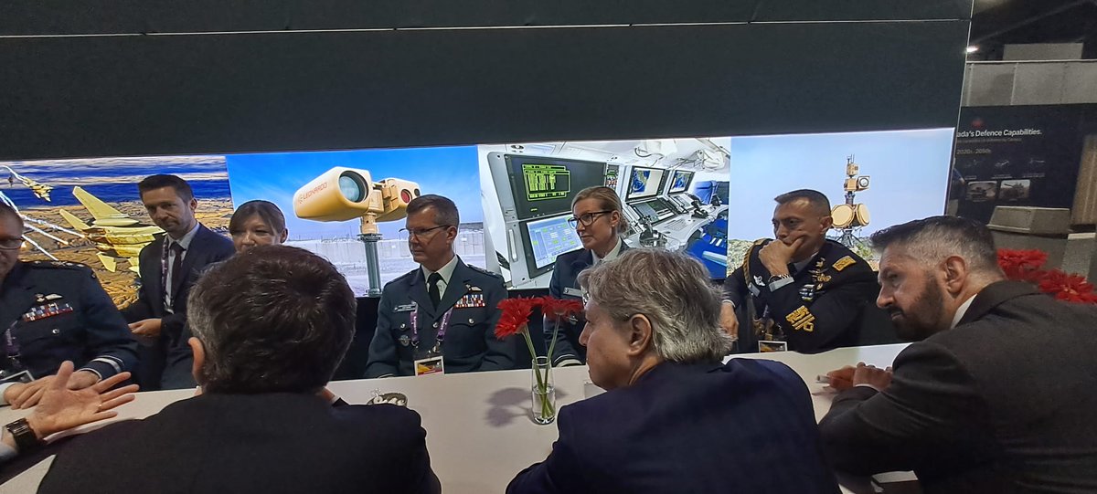 Leonardo in Canada 🇨🇦 (@ldo_canada) on Twitter photo We were honoured to welcome the <a href="/RCAF_ARC/">Royal Canadian Air Force</a> delegation, composed of Lieutenant-General Eric Kenny, Commander of the #RCAF and Major-General Jamie Speiser-Blanchet, to the #Leonardo stand at #CANSEC2025, alongside Italian Undersecretary of Defence <a href="/matteoperegodic/">Matteo Perego di Cremnago</a>, Ambassador of We were honoured to welcome the <a href="/RCAF_ARC/">Royal Canadian Air Force</a> delegation, composed of Lieutenant-General Eric Kenny, Commander of the #RCAF and Major-General Jamie Speiser-Blanchet, to the #Leonardo stand at #CANSEC2025, alongside Italian Undersecretary of Defence <a href="/matteoperegodic/">Matteo Perego di Cremnago</a>, Ambassador of