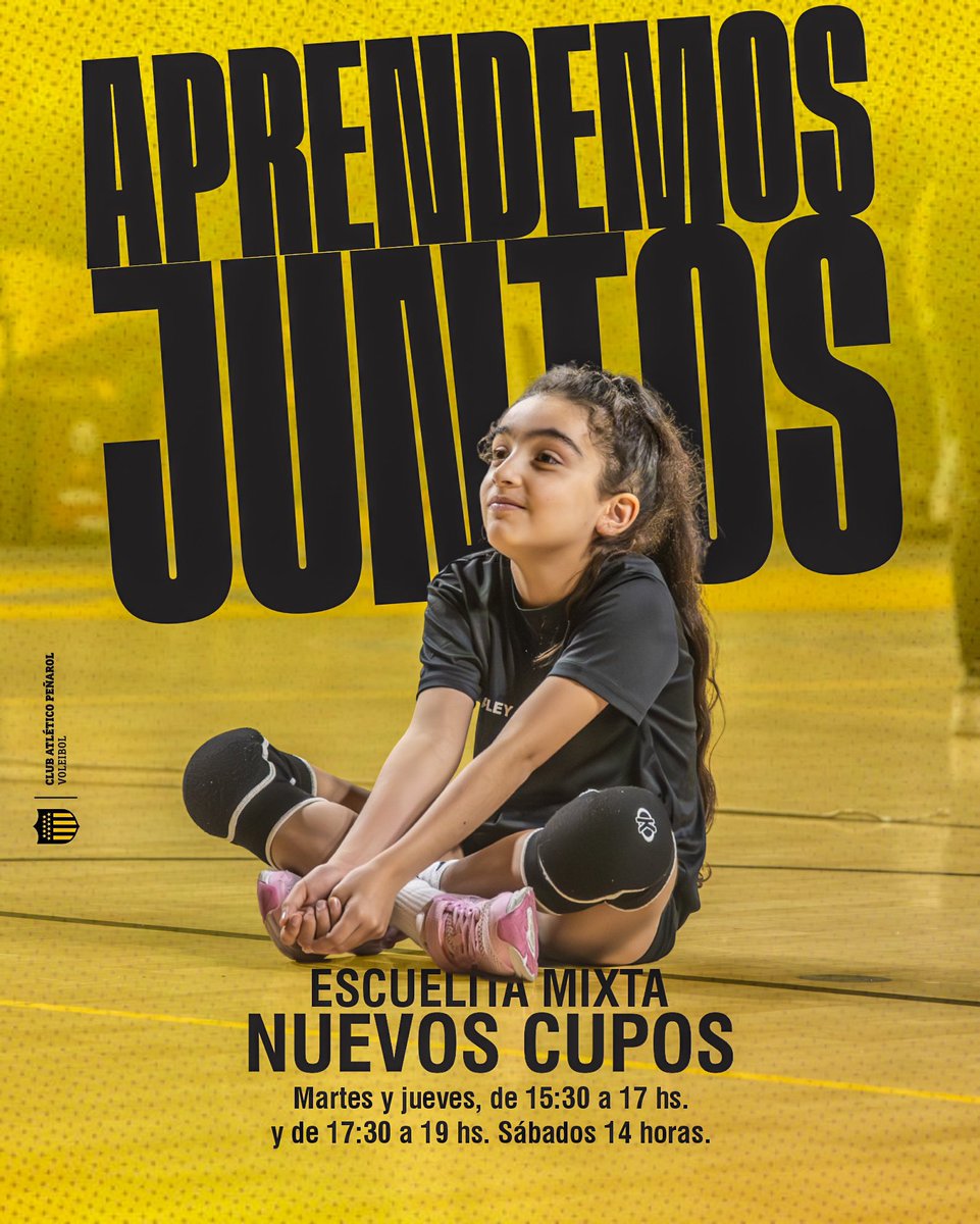 ESCUELITA DE VOLEY
¡NUEVOS CUPOS! 

¡Vení a aprender en el más grande! 🟡⚫️

ℹ️ 098 506 206 

#JuegaPeñarol