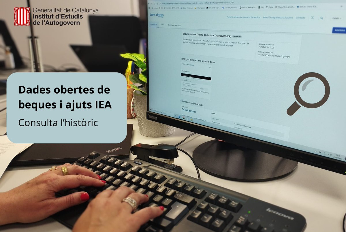 🔍 Apostem per la recerca i també per la transparència

Consulta totes les dades de les beques i ajuts de l’IEA, disponibles en obert per analitzar i reutilitzar 📊👇
tuit.cat/DW8V8

ℹ️ La #Convocatòria2025 és oberta fins al 12 de juny

#BequesIEA #DadesObertes