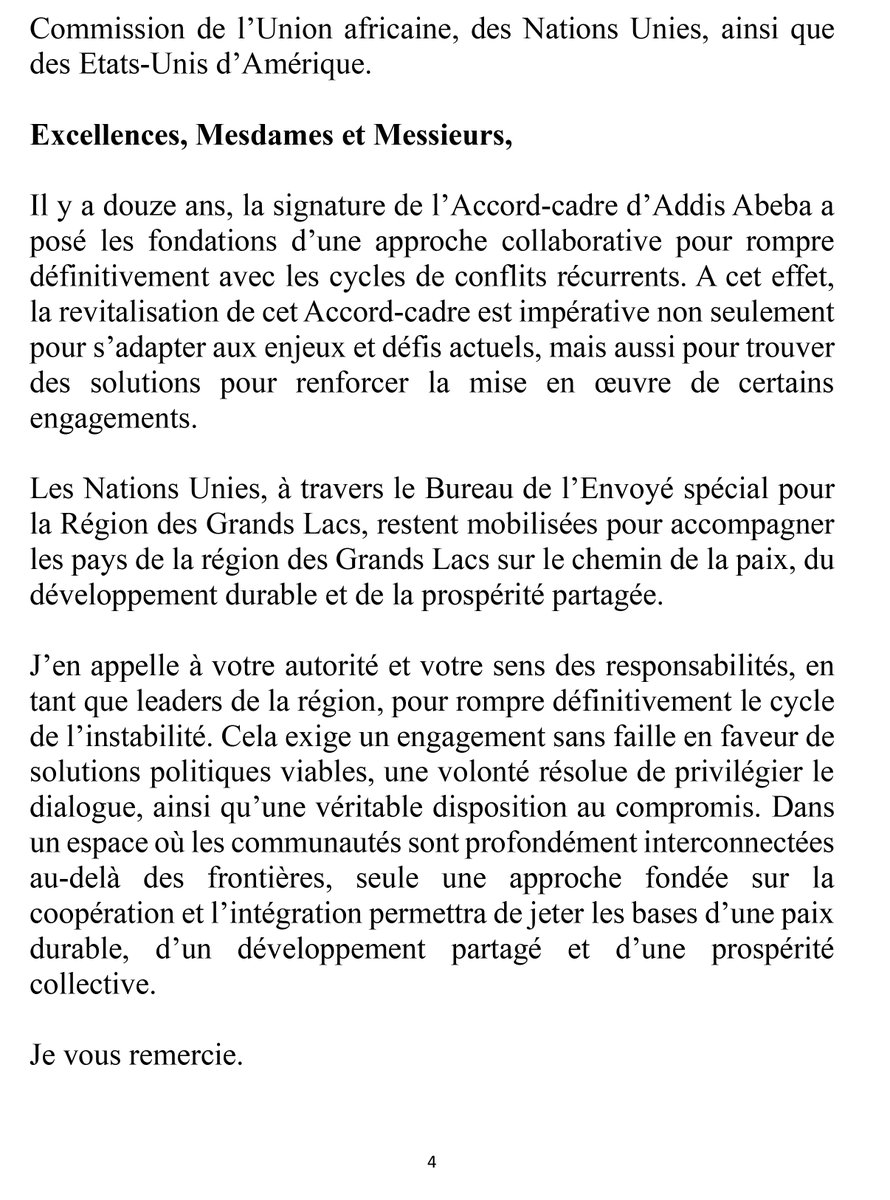 Remarques de S.E. M. António Guterres, Secrétaire Général des Nations Unies.
Lors de la 12e Réunion de Haut Niveau du Mécanisme Régional de Suivi de l’Accord-cadre
Ouganda, 28 mai 2025