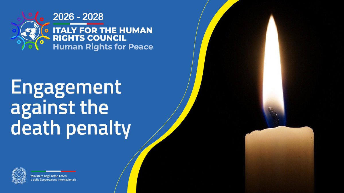 A universal moratorium on the #deathpenalty until its complete abolition is a priority that Italy🇮🇹 will continue to pursue at the 🇺🇳 #HumanRights Council, including through outreach initiatives with civil society organizations and partner countries. #ItalyforHumanRights