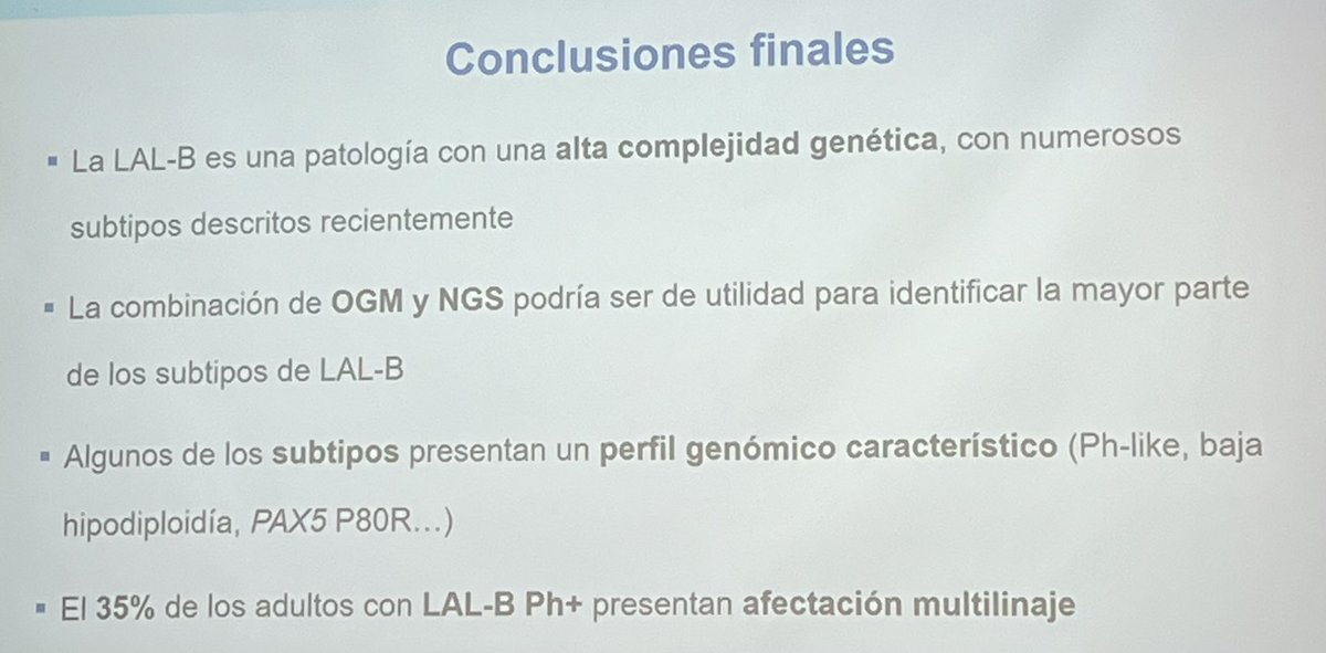 <a href="/gcecgh/">GCECGH</a> #gcecgh Alberto Hernández <a href="/HematoCAUSA/">Hematología Salamanca</a>, expone la #citogenómica de la #leucemia aguda linfoblástica B, en base a la experiencia de los protocolos <a href="/_pethema/">PETHEMA</a> LAL-19 y LAL-22 <a href="/gcecgh/">GCECGH</a>