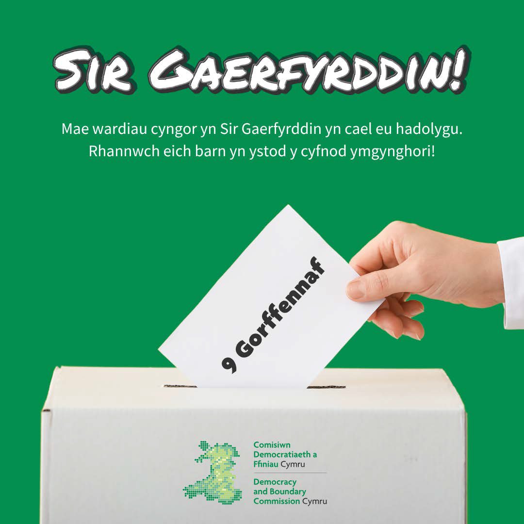 Mae’r Comisiwn wedi agor ei ymgynghoriad cychwynnol ar arolwg etholiadol Sir Gaerfyrddin.

Dysgwch mwy a dweud eich dweud 👇

cdffc.llyw.cymru/arolygon/05-25…