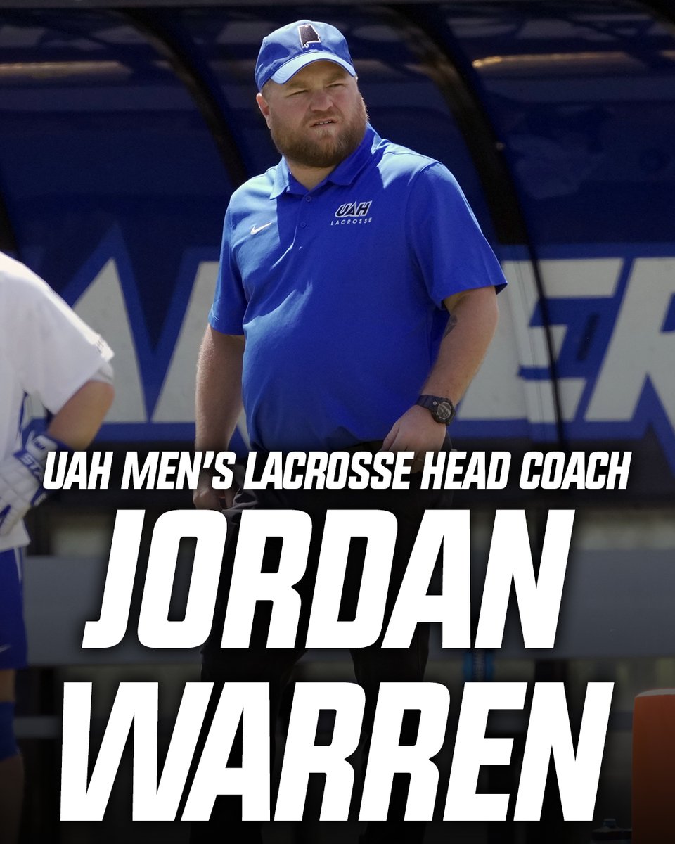 UAH Chargers (@uahchargers) on Twitter photo Jordan Warren has officially been promoted to head coach of UAH men's lacrosse after four seasons as an assistant for the Chargers.
<a href="/UAH_MLAX/">UAH Men's Lacrosse</a>
📰 uahchargers.com/news/2025/5/29… Jordan Warren has officially been promoted to head coach of UAH men's lacrosse after four seasons as an assistant for the Chargers.
<a href="/UAH_MLAX/">UAH Men's Lacrosse</a>
📰 uahchargers.com/news/2025/5/29…