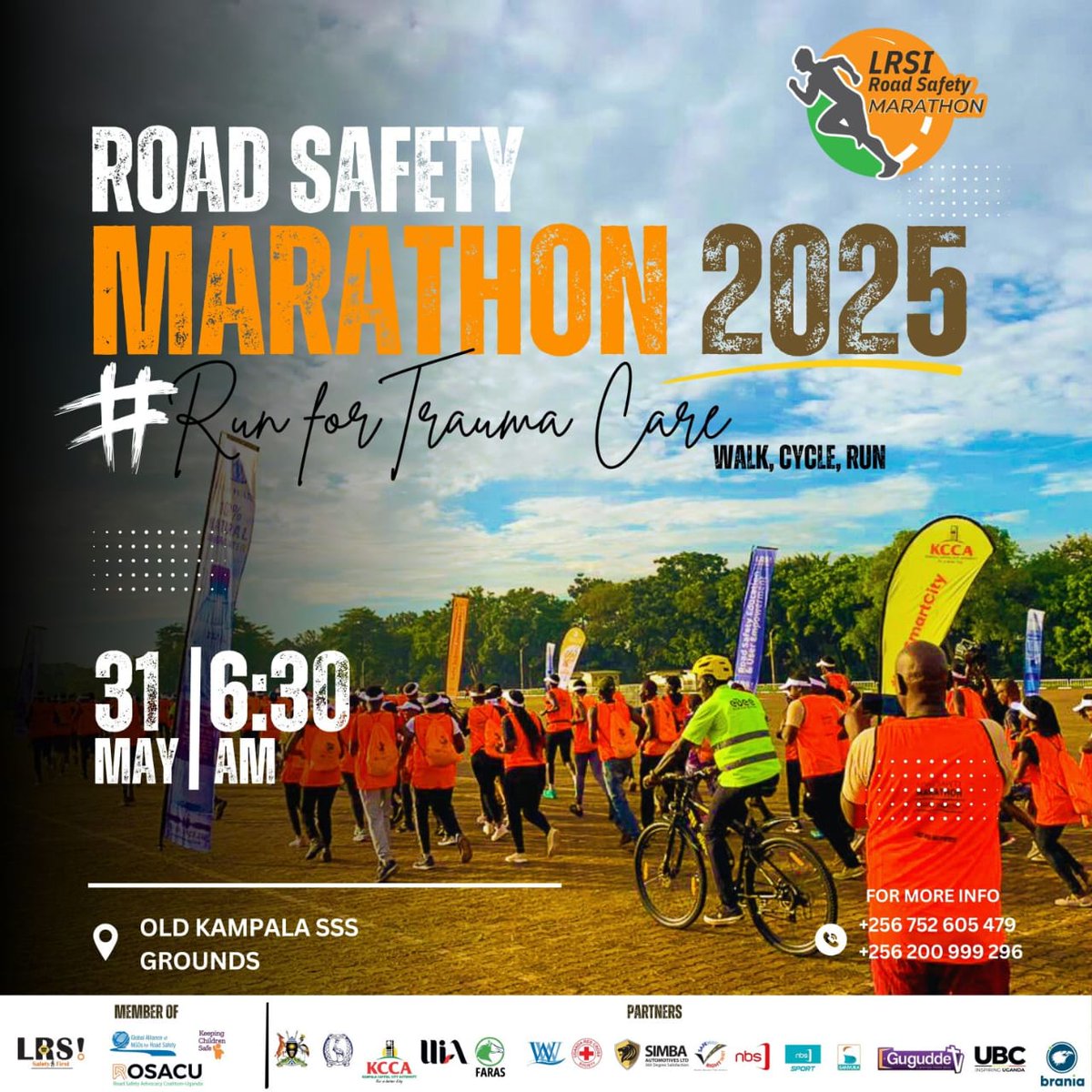 eBee_Uganda's tweet photo. Join Us for the LRSI Road Safety Marathon 2025 on May 31st! Let's #RunForTraumaCare and promote road safety together! Starting at 6:30 AM at Old Kampala SSS Grounds. #RoadSafetyMarathon #eBeeUganda https://t.co/6Nrl6AKejQ