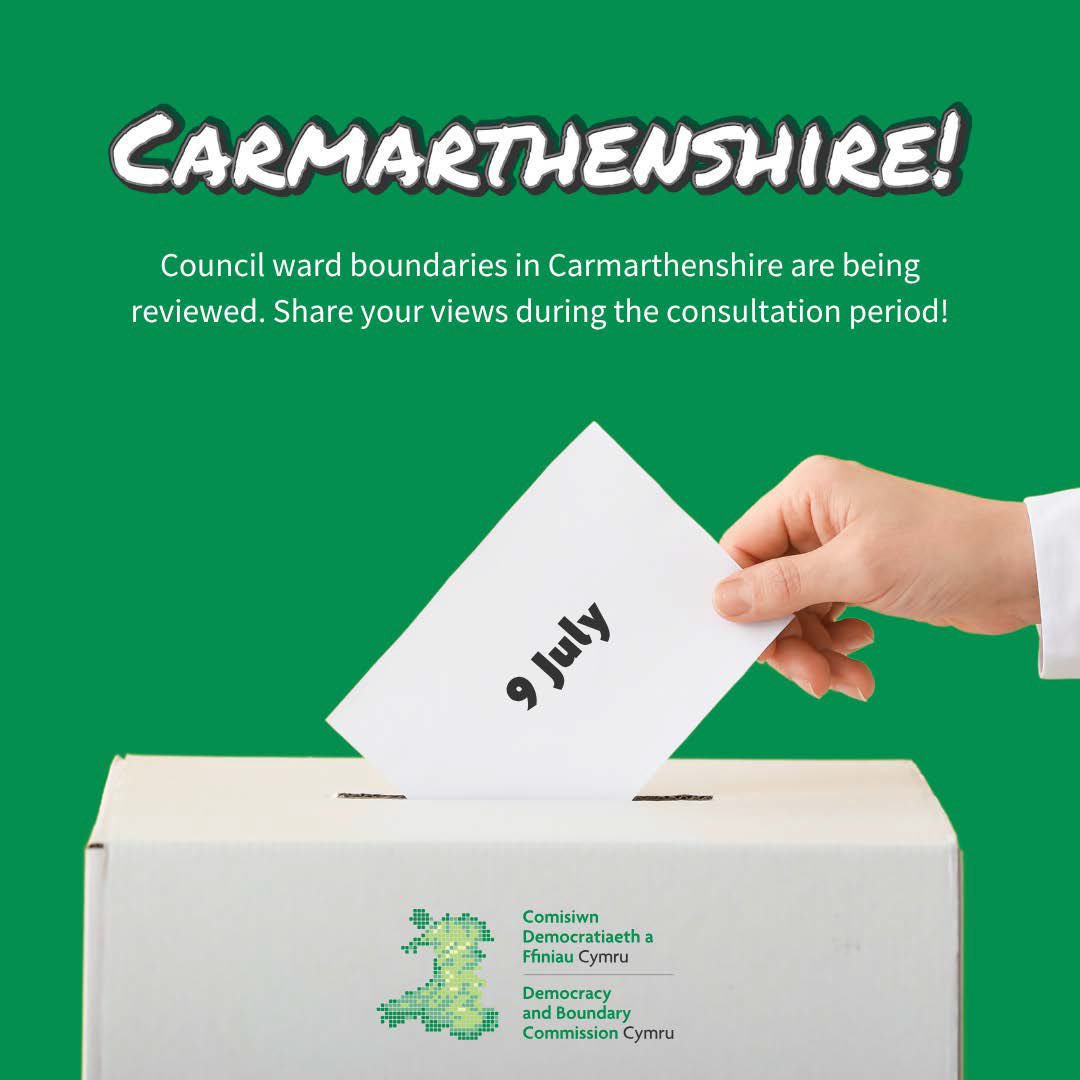 The Commission has opened its initial consultation on the electoral review of Carmarthenshire.

Find out more and have your say 👇

dbcc.gov.wales/reviews/05-25/…