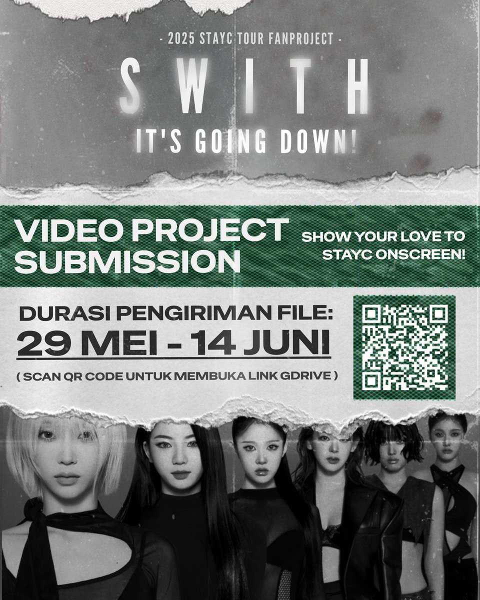 SWITHINA_UNION's tweet image. 🎬✨ [VIDEO PROJECT] ✨🎬

Hi SWITH!
Yuk, ikut meriahkan Fan Video Project dengan kirimkan video/fotomu untuk dilihat bersama-sama dengan STAYC!

📆 Deadline: 14 Juni 2025

Link pengumpulan file:
drive.google.com/drive/folders/…

📸 Untuk info lebih lanjut bisa cek post dibawah ya!