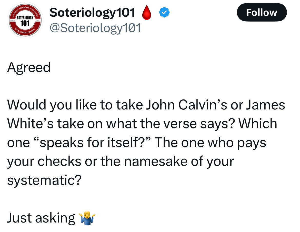 This is why #leightonflowers should be left alone.  He is not an “honest faith interlocutor”. He is just jockeying for more views on the interwebs by riding Dr. White’s coattails.
It’s over Leighton. Go home.
@leightonflower and <a href="/The_Idol_Killer/">Idol Killer</a> have the same beggarly game.