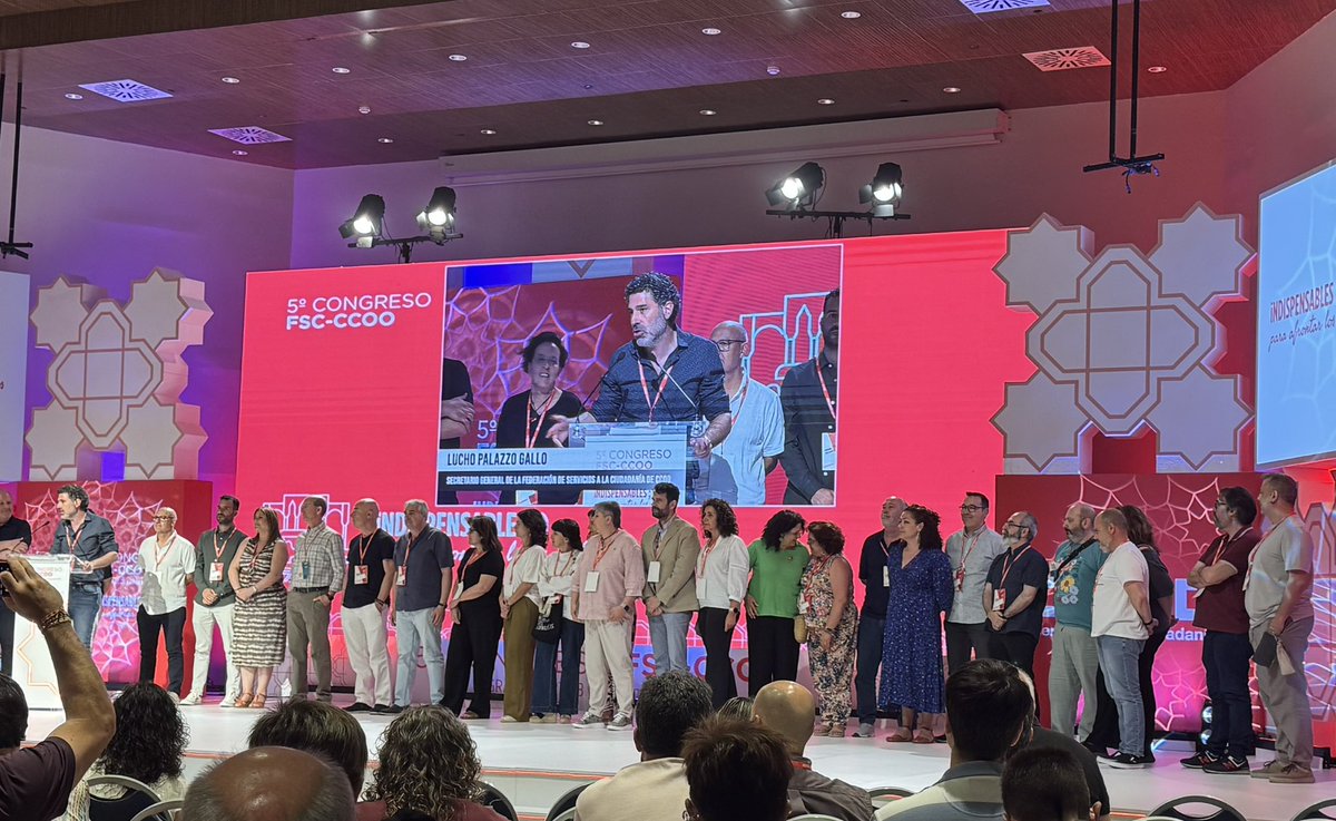 PepaPaez66's tweet photo. ¡Enhorabuena, @PalazzoLucho!
👏 Desde @ccoo_fer celebramos tu elección como secretario general de @FSCdeCCOO, un impulso para seguir defendiendo servicios públicos fuertes y de calidad. ¡Cuenta con nuestro apoyo para conquistar más derechos laborales! #FSC_CCOO #OrgulloSindical https://t.co/nADpCPodaZ