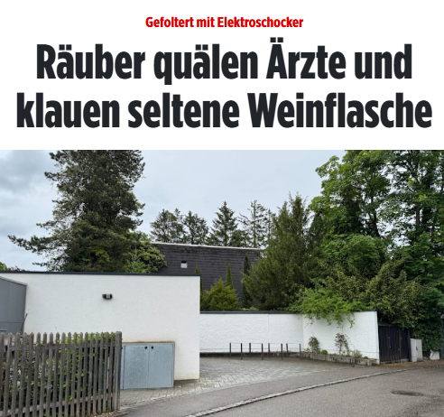 Taykra's tweet photo. #Pullach: Die Gangster überraschten die schlafenden Eheleute. Mit massiver Gewalt wurde das Paar (78,79) gefesselt und misshandelt. Polizei u Rettungsdienst fanden beide blutüberströmt und schwer verletzt vor. Beide hatten mehrere Knochenbrüche im Gesicht. https://t.co/UVbNERBS1B https://t.co/lvXLzmUbop