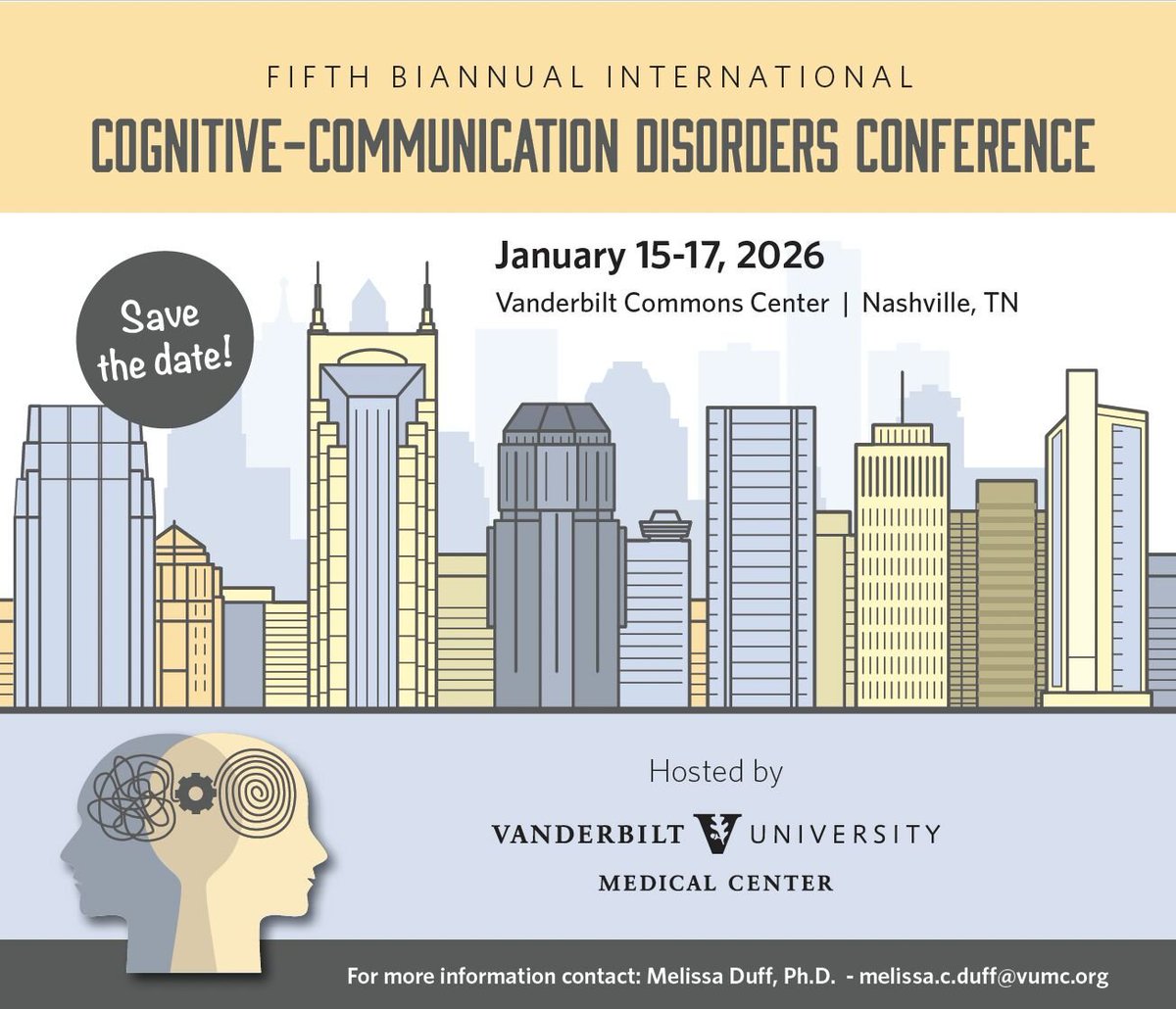 Cognitive-communication friends and colleagues, mark your calendars for this coming January for the ICCDC conference, which is now in Nashville, TN. One of my absolute favorite conferences, as it's all of my people and feels like a family reunion. And, the presentations are great