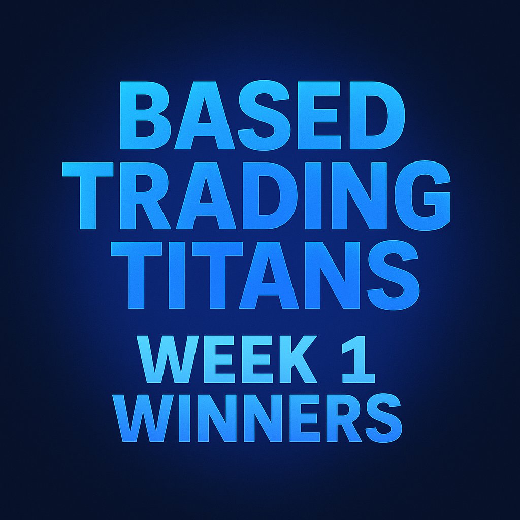 BASED TRADING TITANS — WEEK 1 WINNERS ANNOUNCED

Week 1 brought the heat, and the results are in!  
Here are your leaderboard crushers:

📈 Volume Winners (No boost activated — volume under $150M)
1st Place:
17dc5 - $10.39M  
Prize: $1,000 USDC + $1,000 esFDX

2nd Place:
c2f94 -