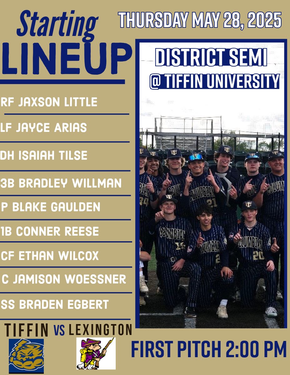 Tiffin Columbian Baseball (@baseballtiffin) on Twitter photo 