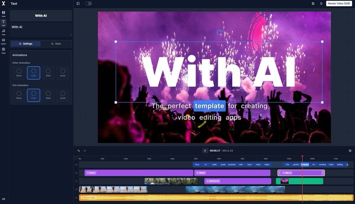 人とAIが共創できるVideoエディターのリリースまで後ちょっと～！

AIエージェントたちが、動画や画像を生成して、自動で編集してこのVideoエディターへ配置してくれます。

ここで、人間が普通に編集できます。
Canvaよりは高機能で、Adobe Premiereのライト版でちょうど良い初心者も使えるツール。
