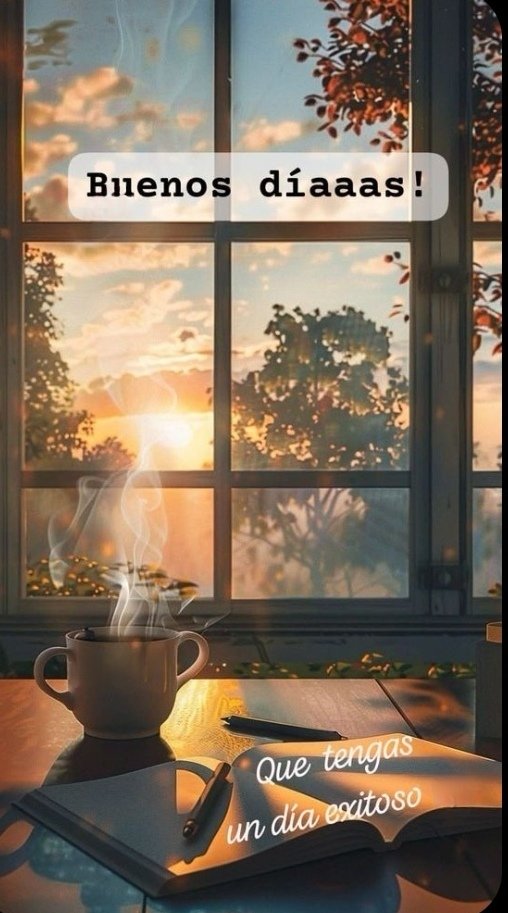 Buen día,  buen 🍀🍂🌿
Hoy será un día exitoso sin lugar a dudas,  vamos tras ello! 💪🎵🎶
Con un ☕️ o🧉 y tamos listo. 
 Y se me cuidan que hace frío. 
🎶🎶♥️🎶🎶