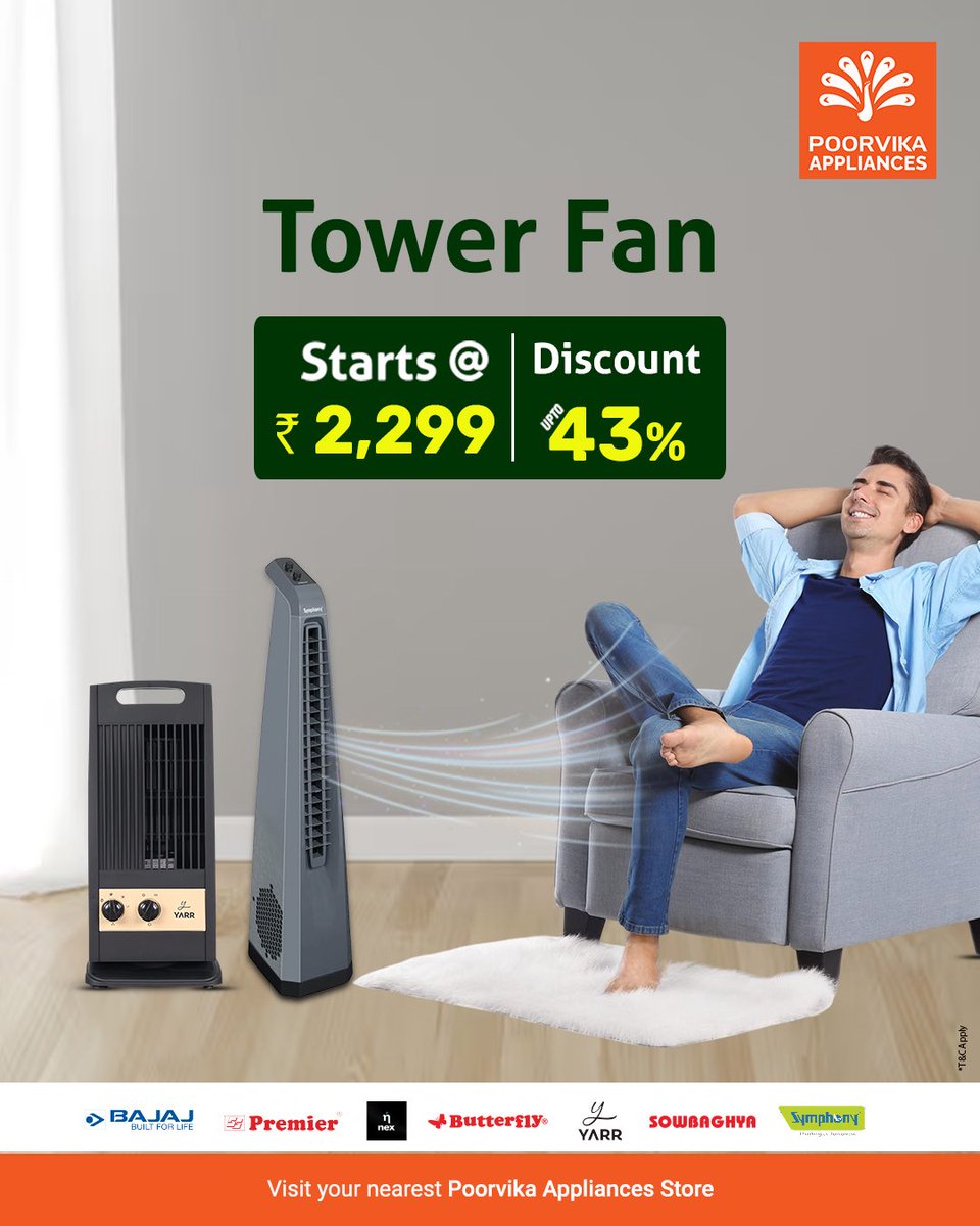 poorvika_india's tweet image. #summeroffer #tablefans #wallfans #pedestalfans #ceilingfans #offers #discounts #coolingsolutuon #summeressentials #poorvikaappliances