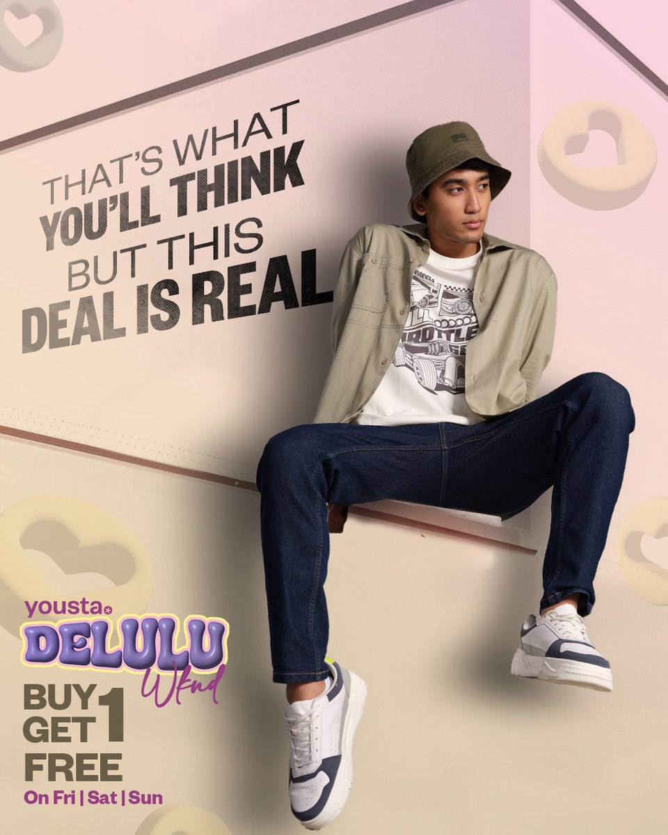 This deal is realer than your last situationship. 💀 ​
B1G1 all weekend? We’re screaming too. ​🤑
#youstaDeluluWknd - Fri | Sat | Sun 🔥
Don’t miss it! ​🛍

#yousta #youabsolutestar #fashion #fashionbrand #sale #delulu #weekendsale