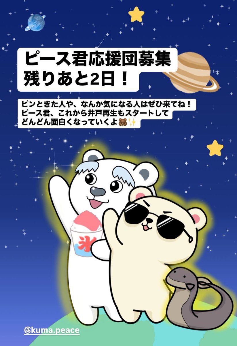 ピース＠世界征服を目指すクマ【ぴーくま】 (@kuma_peace0921) / Posts / X