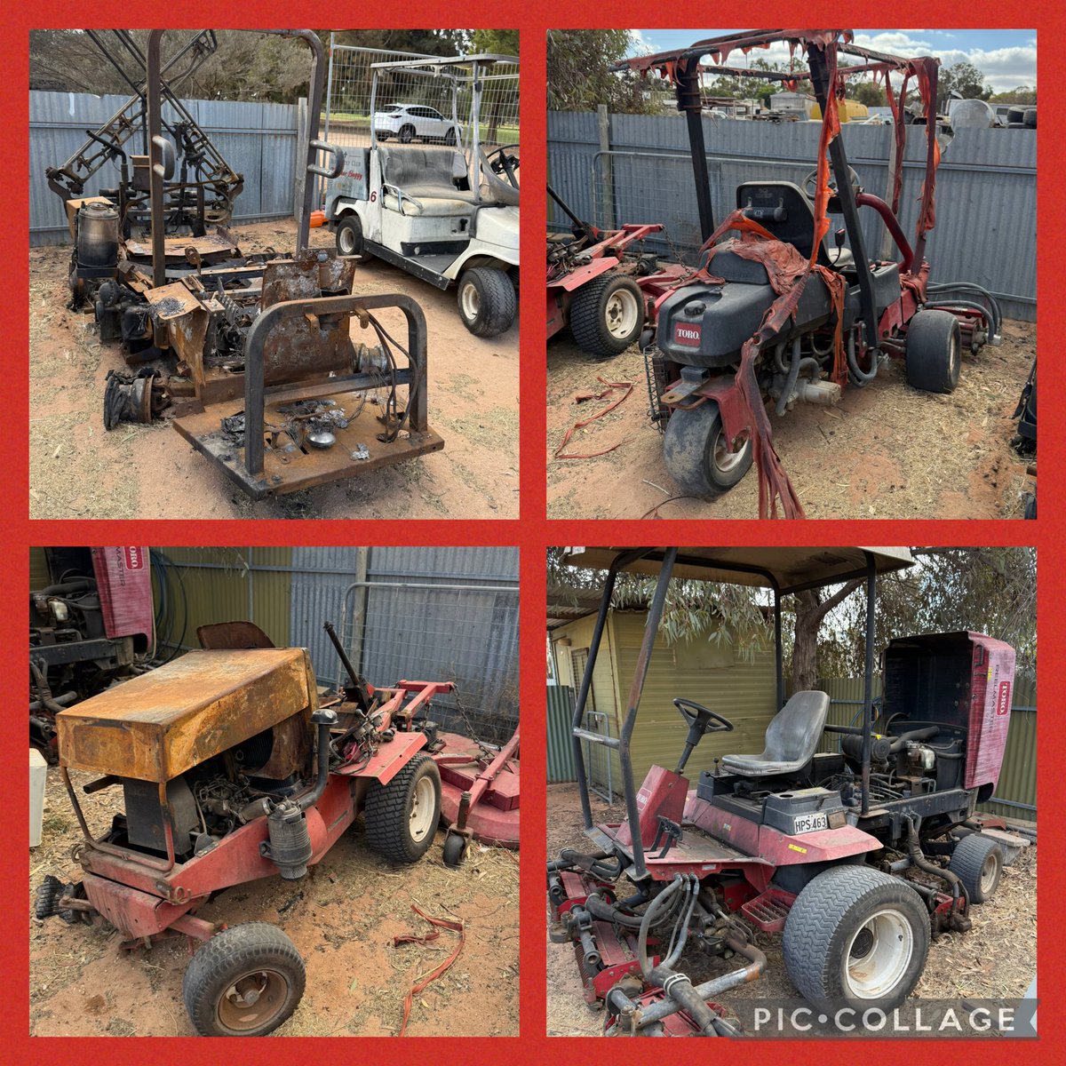 Heartbreaking to see a clubs Toro Equipment devastated by fire, so lucky more wasn’t lost, happy to be able to assist with a couple to keep them going 👍