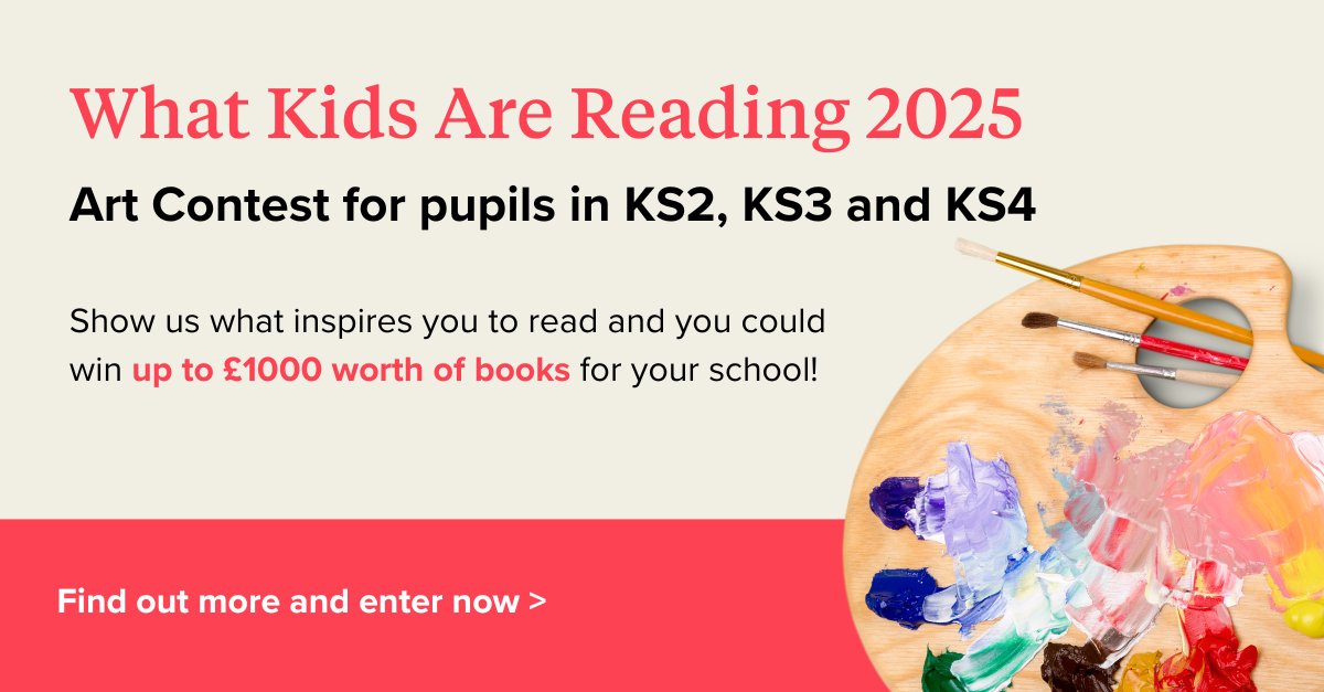Renaissance UK & Ireland (@renlearnuk) on Twitter photo ICYMI: Your students can still enter our What Kids Are Reading art contest!
They could win <a href="/book_tokens/">National Book Tokens</a>, free books for your school from <a href="/HouseLaburnum/">Laburnum House Educational</a> and even have their artwork featured on the 2025 report cover!
🎨 Enter by 6th June: bit.ly/3YRcwGx ICYMI: Your students can still enter our What Kids Are Reading art contest!
They could win <a href="/book_tokens/">National Book Tokens</a>, free books for your school from <a href="/HouseLaburnum/">Laburnum House Educational</a> and even have their artwork featured on the 2025 report cover!
🎨 Enter by 6th June: bit.ly/3YRcwGx