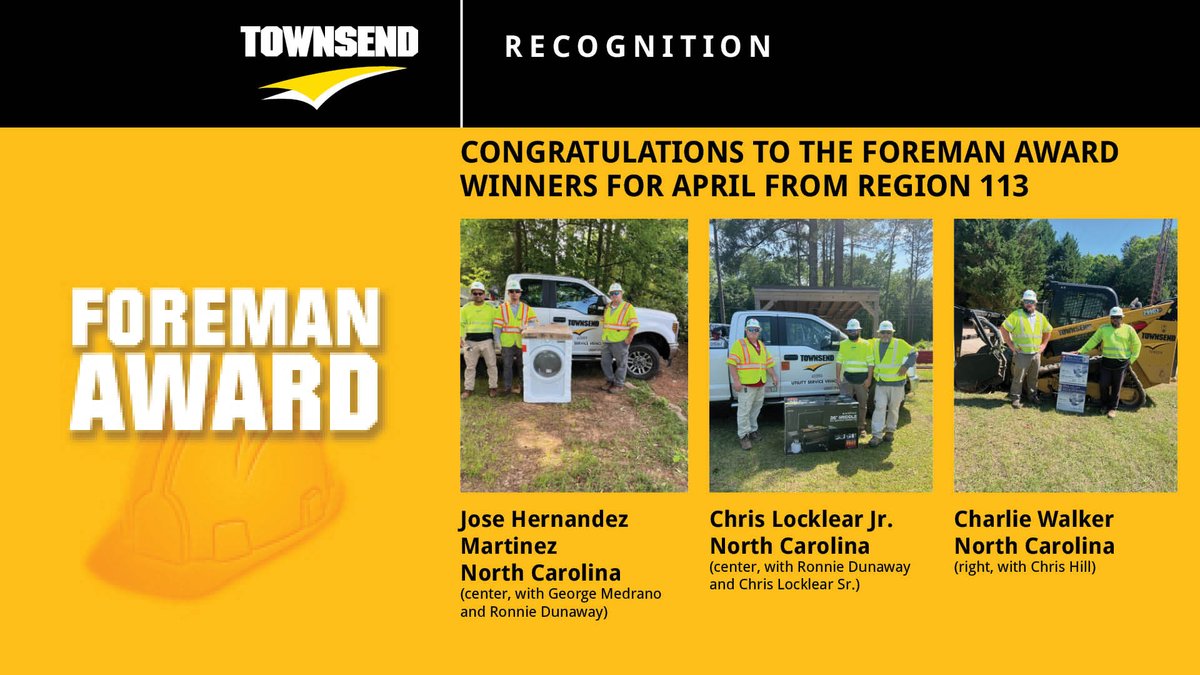 TownsendTreeSvc's tweet image. Congratulations to our crew members who have gone above and beyond in prioritizing #safety — every climb, every cut, every day. #SafetyFirst #TreeCareIndustry #TreeWork
