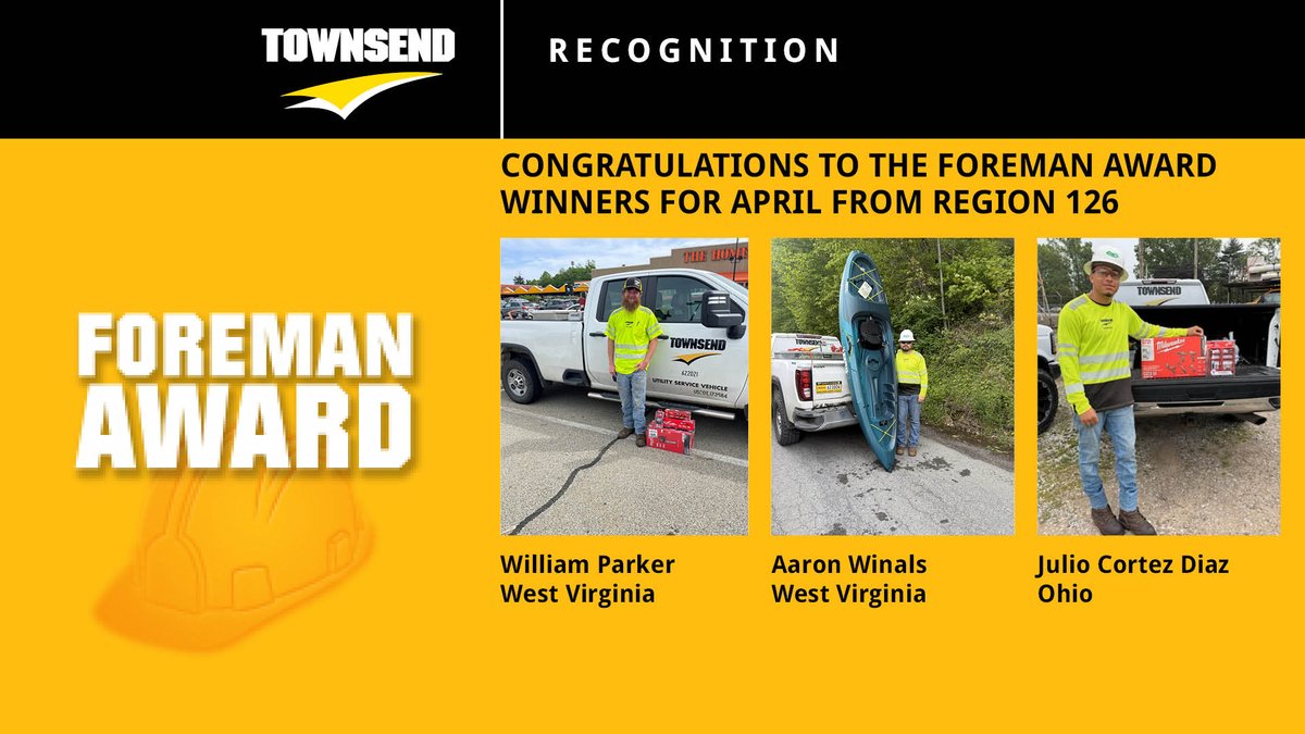 TownsendTreeSvc's tweet image. Congratulations to our crew members who have gone above and beyond in prioritizing #safety — every climb, every cut, every day. #SafetyFirst #TreeCareIndustry #TreeWork