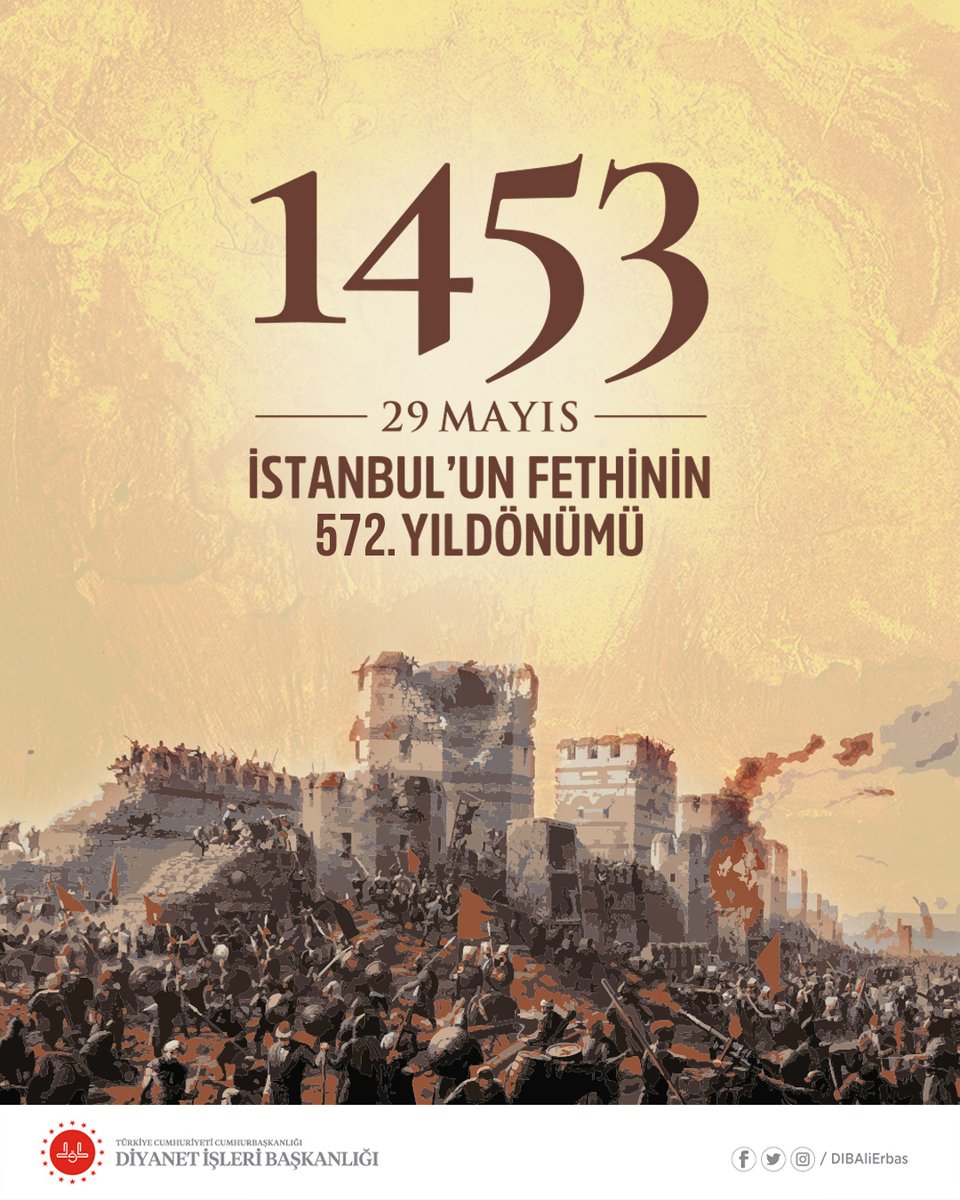 Bu öyle bir fetihtir ki Mekke, Medine ve Kudüs ile İstanbul’u kardeş kılmıştır. 

İstanbul'u bir İslam şehri yaparak sevgili Peygamberimiz (s.a.s.)'in iltifatı ve övgüsüne mazhar olan, çağ açıp çağ kapatan, Muzaffer Komutan Fatih Sultan Mehmet Han’ı,  şanlı ordusunu ve tüm