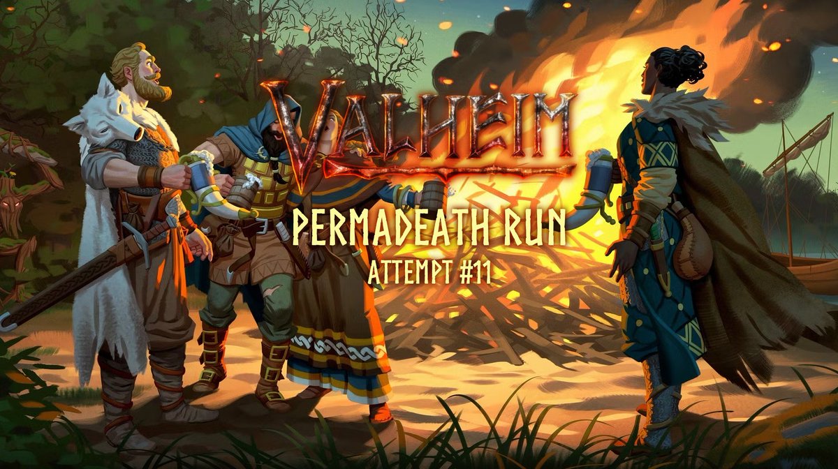 KatsPurr_'s tweet image. #Permadeath #11 is still managing to stay alive! Last time we took down Bonemass, today we climb the mountains in #Valheim! twitch.tv/katspurr