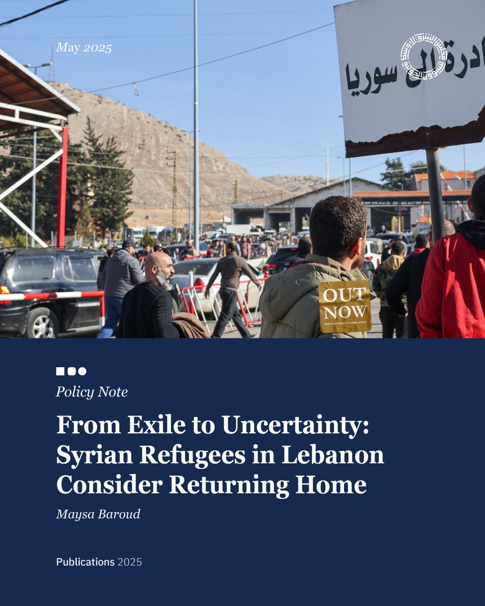 IFI at AUB (@ifi_aub) on Twitter photo 📰Read the latest by <a href="/ME_Council/">Middle East Council on Global Affairs</a>-IFI's Joint Visiting Fellow <a href="/BaroudMaysa/">Maysa Baroud</a>: "Exile to Uncertainty: Syrian Refugees in Lebanon Consider Returning Home." This policy note explores the complex and shifting dynamics facing Syrian refugees in #Lebanon following the fall of the Assad 📰Read the latest by <a href="/ME_Council/">Middle East Council on Global Affairs</a>-IFI's Joint Visiting Fellow <a href="/BaroudMaysa/">Maysa Baroud</a>: "Exile to Uncertainty: Syrian Refugees in Lebanon Consider Returning Home." This policy note explores the complex and shifting dynamics facing Syrian refugees in #Lebanon following the fall of the Assad