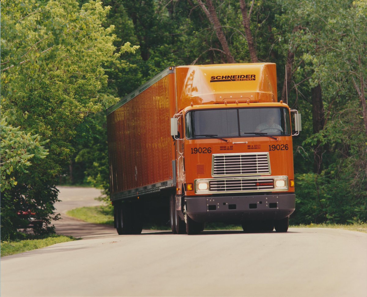 WeAreSchneider's tweet photo. Do you remember the days of cabover trucks? Innovation has taken us a long way since then. Here's to creating more flexible solutions in the future. https://t.co/ATjZ8Fd93i