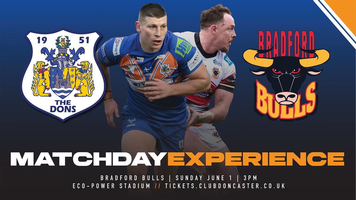 Doncaster RLFC (@doncaster_rlfc) on Twitter photo 🏉 | Matchday Experience
All you need to know about the matchday experience at Sunday's game against <a href="/OfficialBullsRL/">Bradford Bulls</a>.
doncasterrugbyleague.co.uk/article/2118/m…
🔵 #COYD 🟠 🏉 | Matchday Experience
All you need to know about the matchday experience at Sunday's game against <a href="/OfficialBullsRL/">Bradford Bulls</a>.
doncasterrugbyleague.co.uk/article/2118/m…
🔵 #COYD 🟠
