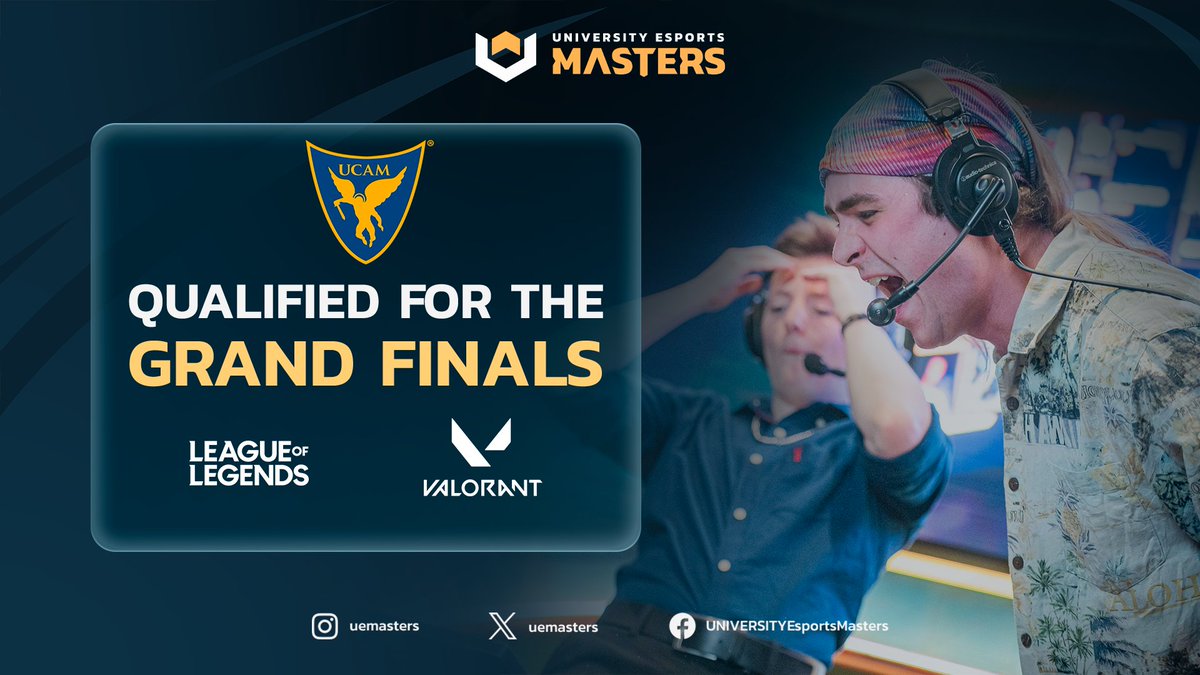 UCAM Esports (@ucam_esports) on Twitter photo 📰 <a href="/UCAM_UniEsports/">UCAM University Esports</a>, equipo universitario de <a href="/UCAM/">UCAM Universidad</a>, se ha clasificado para la final de League of Legends y VALORANT de <a href="/uemasters/">UNIVERSITY Esports Masters 🇪🇺</a>, la competición para estudiantes universitarios en Europa.
🔗 ucamdeportes.com/esports/notici…
El próximo 7 y 8 de junio se disputarán ambas finales. 📰 <a href="/UCAM_UniEsports/">UCAM University Esports</a>, equipo universitario de <a href="/UCAM/">UCAM Universidad</a>, se ha clasificado para la final de League of Legends y VALORANT de <a href="/uemasters/">UNIVERSITY Esports Masters 🇪🇺</a>, la competición para estudiantes universitarios en Europa.
🔗 ucamdeportes.com/esports/notici…
El próximo 7 y 8 de junio se disputarán ambas finales.