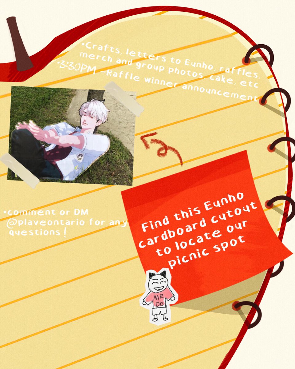 plavecanada's tweet photo. Eunho’s Apple Crunch Picnic: Info Recap 🧺🍎

TORONTO PLLI 📣
The wait it almost over! See you this Saturday! 

Please read through this posts and thread for a recap of important information!

#EUNHOS_APPLE_CRUNCH_PICNIC #PLAVECANADA https://t.co/8VfsNAEPAf