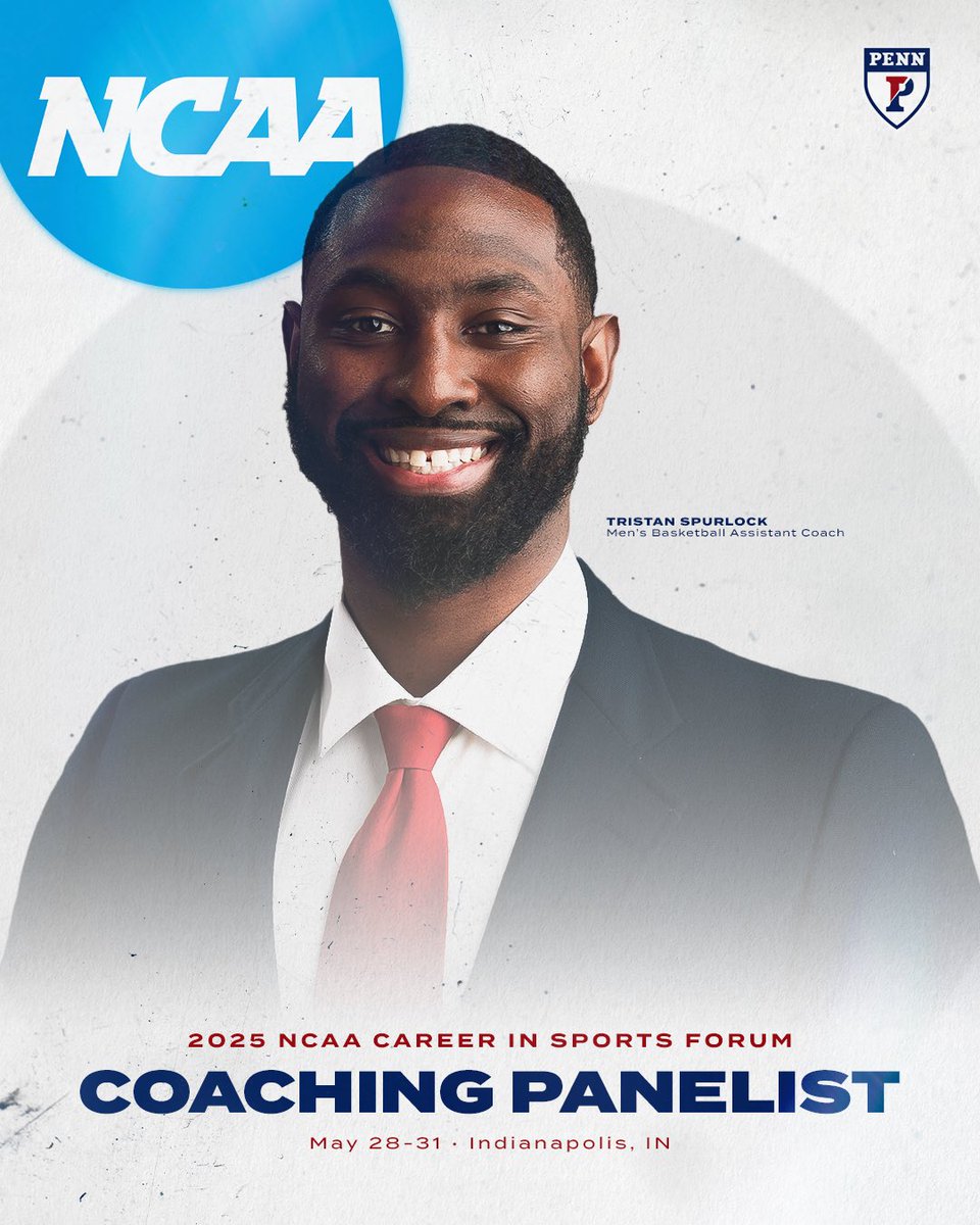 Penn Men's Basketball (@pennmbb) on Twitter photo Congratulations to our very own <a href="/CoachTSpurlock/">Tristan Spurlock</a> for being named an NCAA Career in Sports Forum coaching panelist!
#FightOnPenn ๐ด๐ต๐ | #NCAALead Congratulations to our very own <a href="/CoachTSpurlock/">Tristan Spurlock</a> for being named an NCAA Career in Sports Forum coaching panelist!
#FightOnPenn ๐ด๐ต๐ | #NCAALead