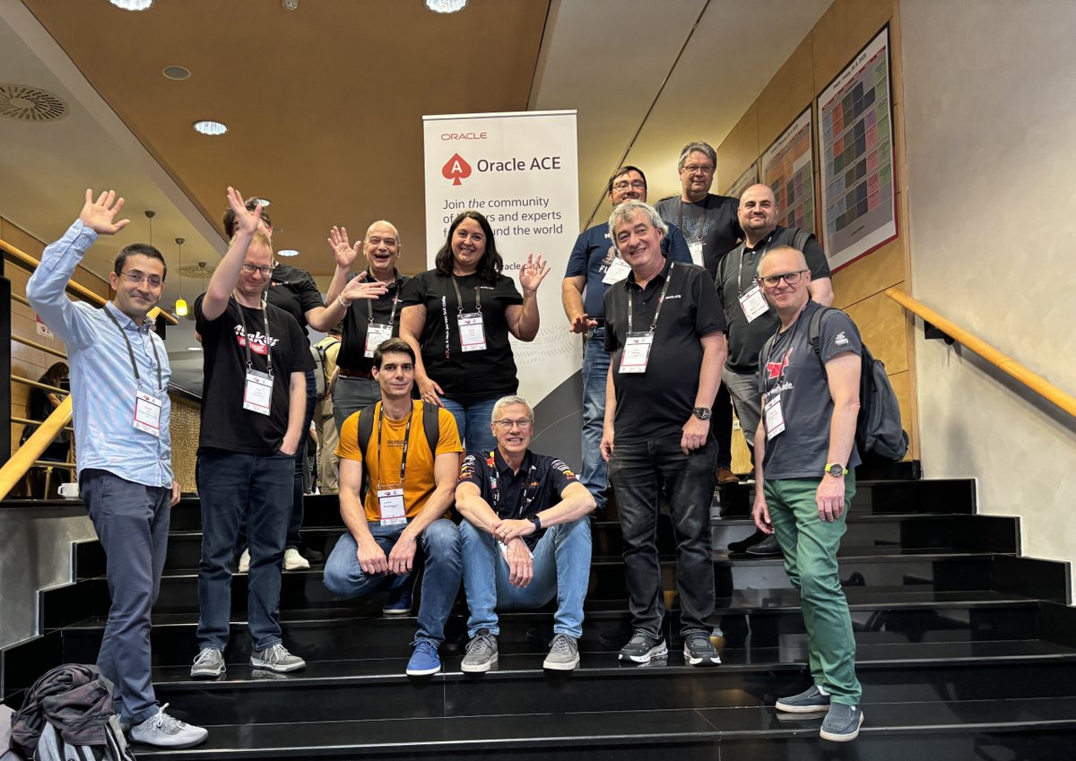 A big "hello" from the Oracle ACEs who are now in Portorož, for MakeIT 2025 &amp; JCON OpenBlend Slovenia 2025! ♠️ 🤗 🥳 
Drop by the ACE booth to get to know them, network and learn more about joining this great community of tech experts! 
#OracleACE